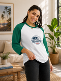 T-shirt raglan manches 3/4 surf WaveSurfing – style côtier éco