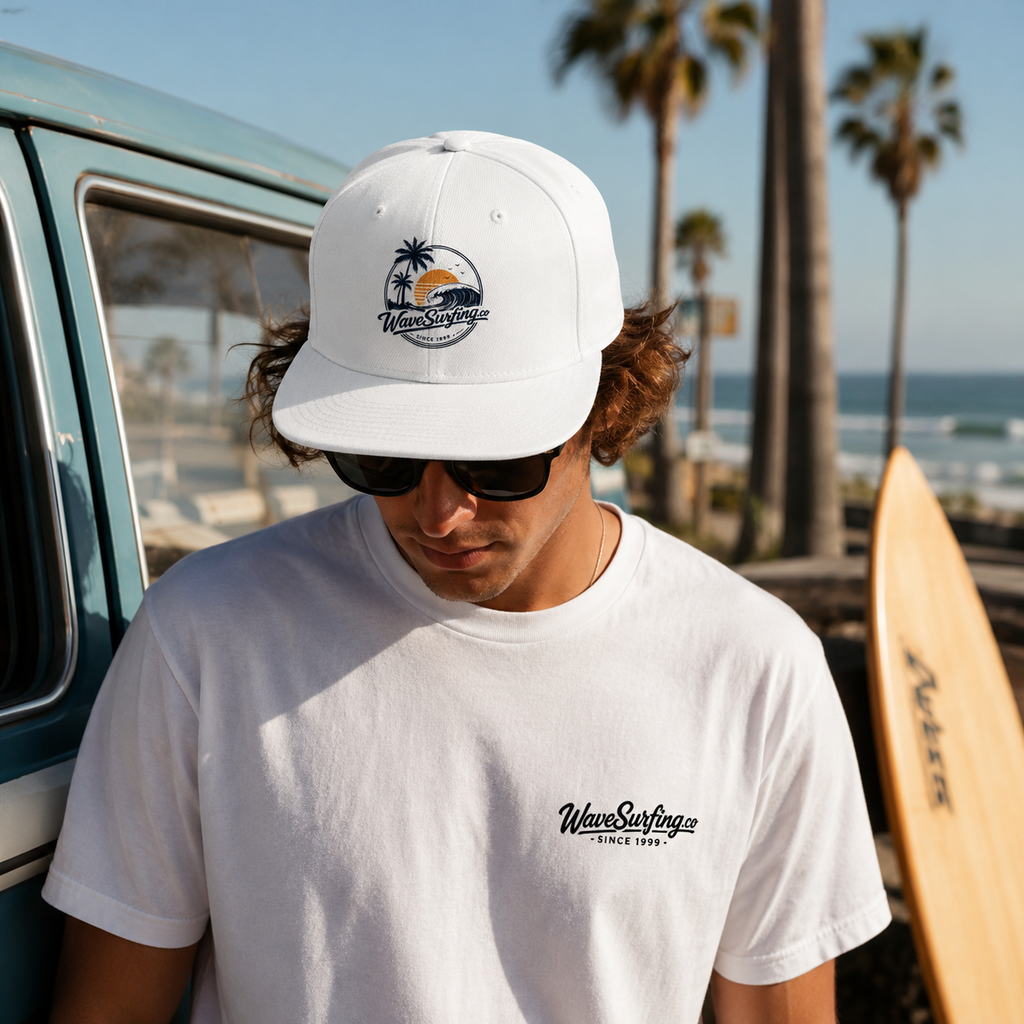 Snapback surf WaveSurfing Coastal Hat – casquette ajustable premium