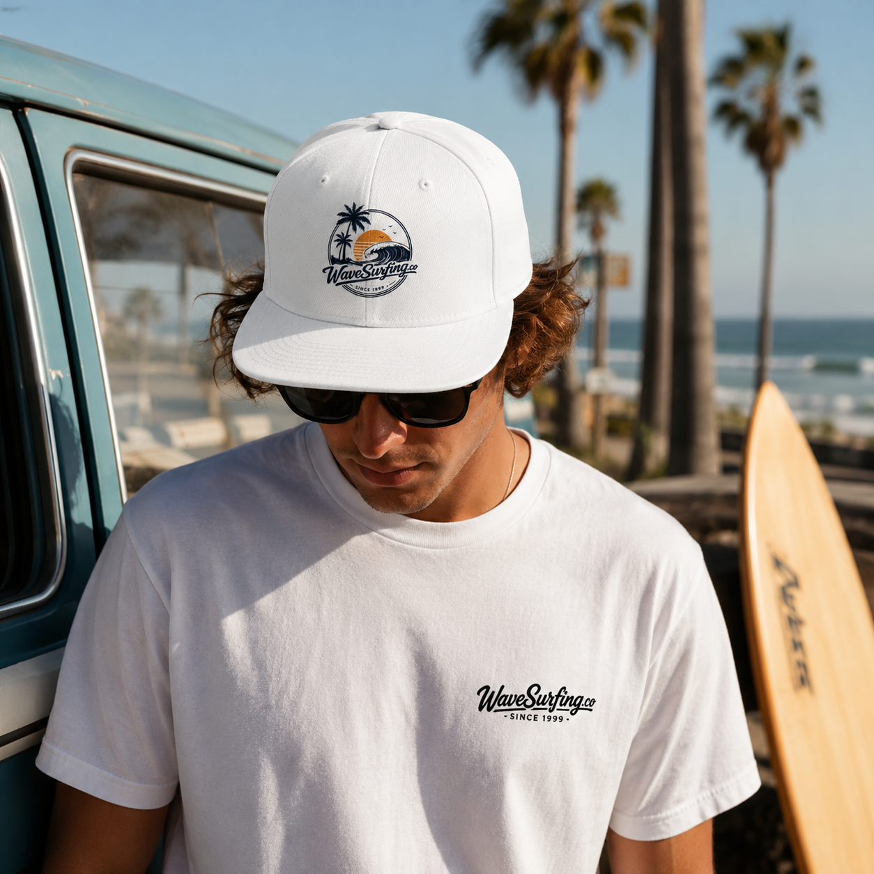 Snapback surf WaveSurfing Coastal Hat – casquette ajustable premium